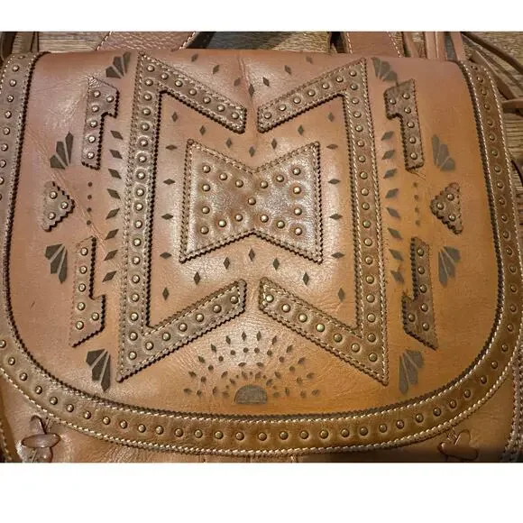 STS Ranchwear Wayfarer Selah Leather Fringe Crossbody Bag Whiskey Western Boho - Picture 6 of 16